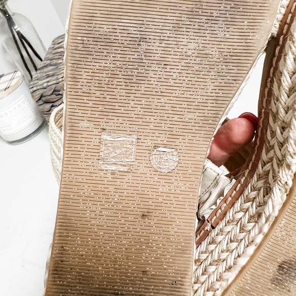 Chinese Laundry Cream Woven Platform Espadrille Slides Size 6.5 - Picture 7 of 10